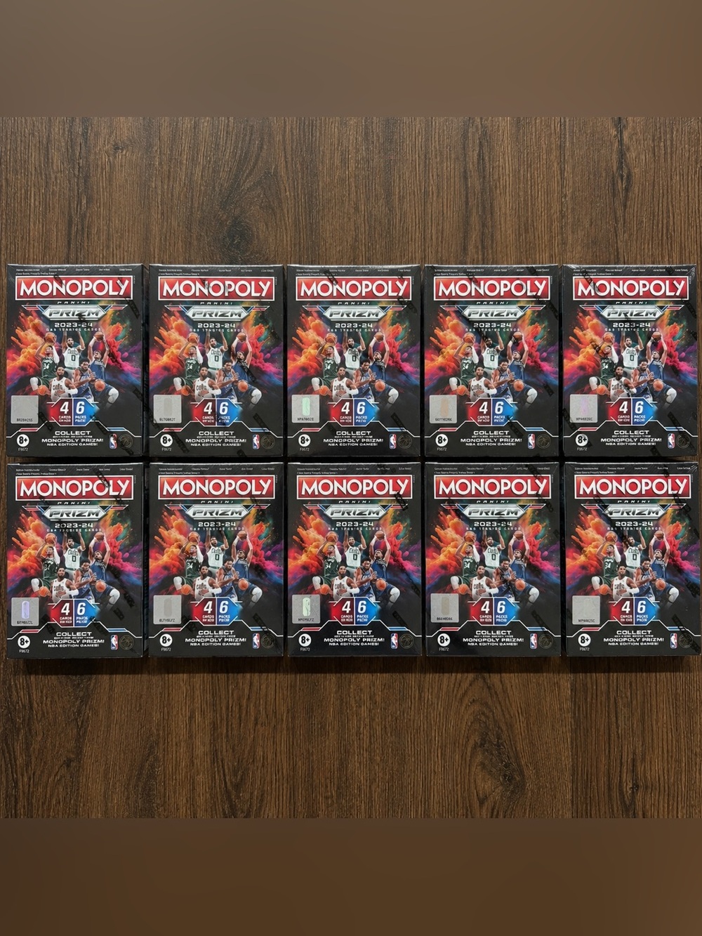 10 2023-2024 Monopoly Prizm NBA Blaster Booster Box Victor Wembanyama Rookie Lot